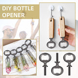 Yugada Metal Bottle Opener Kit, 20 Pcs Blank Stainless Steel Inserts, DIY Beer Opener Hardware DIY Craft Handmade Wood Turning Kits, Flat Black Inserts Yugada