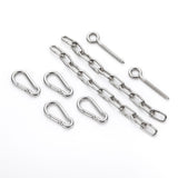 CCYODECO Hammock Swing Hanging Kit with Chains, Hammock Chains and Hooks, 2 Eye Hook & 4 Carabiner & 2 Extension Chain, 450 Lbs Capacity CCYODECO