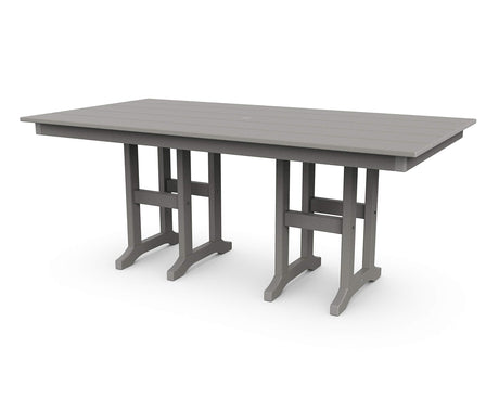 POLYWOOD® Lakeside Dining Table, Slate Grey Polywood