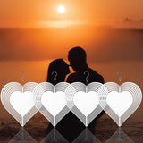 4pcs Sublimation Wind Spinner Blanks Heart, 8 inch Sublimation Blanks Spinners, Metal Wind Spinners for Crafts, 3D Wind Spinners Hanging for Indoor Outdoor Garden Lawn Yard Decoration SAVITA