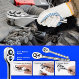 Prostormer Mechanic Tool Set, 240-Pieces Universal Household Auto Repair Tool Kit with Heavy Duty Aluminium Tool Box Prostormer