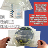 3D Printer Filament Storage Bags (Pack of 5): 5 Resealable 5 Mil Nylon/Plastic, 5 Large Oversize Rechargeable Clay Desiccant Drying Packs, 5 Humidity Indicator Cards by NetSellsIt NetSellsIt