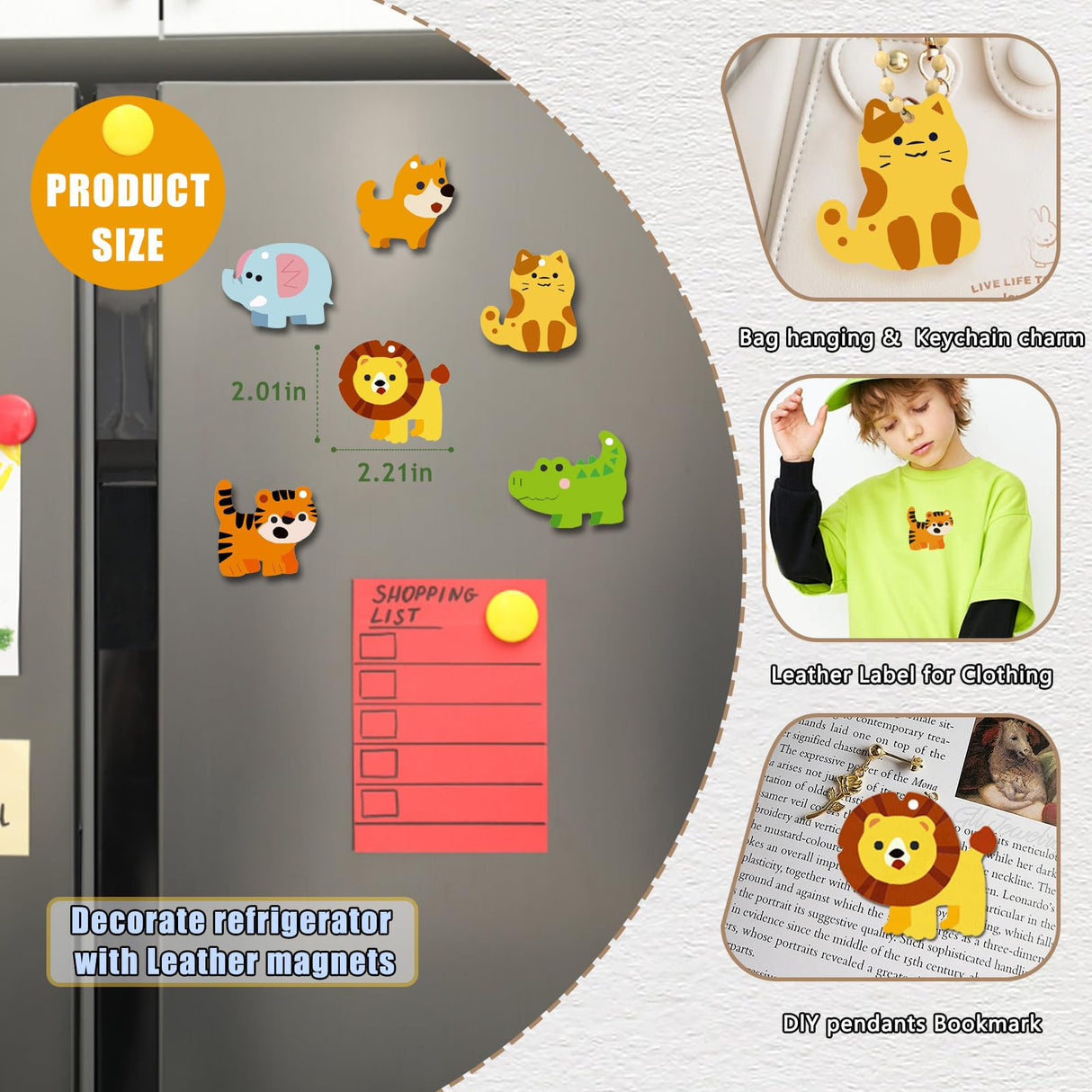 Magnetic Mini Tile Art-DIY Craft Kits for Kids,Fridge magnet painting kit for kids Ages 4-8,Soft Leather Fridge Magnets Craft Paint Set Animals & Vehicles,Party Favors for Kids 8-12 DerzuanAscent