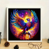 JFYHAB Phoenix Diamond Art Kits for Adults,DIY 5D Fire Phoenix Diamond Painting Kits for Beginners, Round Full Drill Diamond Dots Paintings,Diamonds Pictures Gem Art Crafts Home Decor 12x12 inch JFYHAB