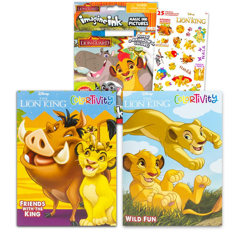 Lion Guard Coloring Book Bundle - Lion King Coloring Book Set with Stickers, More | Lion King Coloring Books for Kids Ages 4-8 The Lion Guard