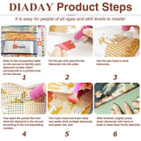 DIADAY 5D Diamond Art Kits, Cosmic Butterfly Diamond Painting Kits for Adults, Full Drill Landscape Diamond Art, DIY Round Gem Craft Arts Home Wall Decor Gift 12 x 12 Inches DIADAY