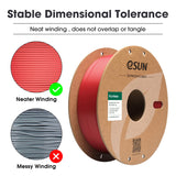eSUN PLA Basic Filament 1.75mm, 3D Printer Filament High Speed PLA for Fast Printing, 1KG Spool (2.2 LBS) 3D Printing Filament for High Speed 3D Printers, Fire Engine Red eSUN