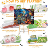 WEMEON Halloween Paint by Numbers Kit for Adults- Halloween Paint by Numbers Kit for Adults Beginner, Adult Paintting by Number Kits on Canvas Arts Crafts for Adult(16 x 20 Inch) WEMEON