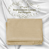 BenefitUSA 17x 6.7 Ft Universal Replacement Canopy for Pergola Structure Outdoor (Canopy Only) (Beige) BenefitUSA