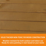 Yardenaler Outdoor Wood Potting Bench, Garden Horticulture Workstation with Removable Stainless Sink, Shelves, Drawers & Hooks, Natural Wood Yardenaler