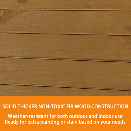Yardenaler Outdoor Wood Potting Bench, Garden Horticulture Workstation with Removable Stainless Sink, Shelves, Drawers & Hooks, Natural Wood Yardenaler
