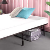 ZINUS SmartBase Tool-Free Assembly Mattress Foundation, 14 Inch Metal Platform Bed Frame, No Box Spring Needed, Sturdy Steel Frame, Underbed Storage, Black, Twin, Regular Zinus