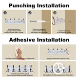 LECHYN Rustic Wooden Coat Rack Wall Mount with 5 Hooks, Farmhouse Wood Coat Hanger Wall Mount Heavy Duty for Hanging Jacket Coat (White) LECHYN