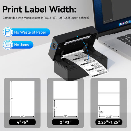 PeriPage Bluetooth Thermal Shipping Label Printer,Wireless 4x6 Shipping Label Printer for Shipping Packages,Support iPhone iPad Android Windows & Mac,Used for Amazon, Ebay,Shopify, Etsy, USPS. PeriPage