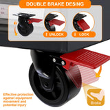 3” Furniture Casters Wheels Heavy Duty - Load 1200lbs，Plate Caster with Brakes，Glide Quietly and Protect Floor，360° Swivel Casters Set of 4 for Cart, Table and Workbench Apllamo