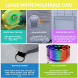 CZGBRO Inflatable Nightclub, Portable Air Cube Tent, Inflatable Night Club Square Gazebo Event Room Tent House for Event Exhibition Wedding Business/Private Use(White, 20 * 16.5 * 14FT) CZGBRO