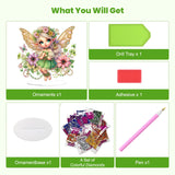 MOGTAA Fairy Diamond Art Desktop Ornaments Kits for Adults, DIY Flowers Diamond Art Painting Tabletop Ornament Kit, Special Shaped Crystal Gem Art Crafts for Home Office Table Decor Gift MOGTAA