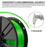 NOVAMAKER TPU Filament 1.75mm, Green Flexible TPU 3D Printer Filament with 20g Cleaning Filament, 2.0lbs Spool, Dimensional Accuracy +/- 0.05mm, 95A Soft TPU Green NovaMaker