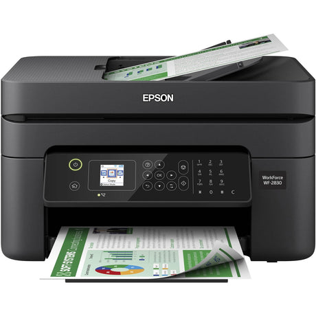 Epson Workforce WF-2930 Wireless All-in-One Printer with Scan, Copy, Fax, Auto Document Feeder, Automatic 2-Sided Printing and 1.4" Color Display Epson