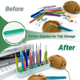 SGIBYN Silicone Crochet Hooks Holder, Crochet Hooks Organizer, Makeup Brushes Organizer, Silicone Pen Holder, Crochet Stuff Storage, Crochet Gifts SGIBYN