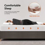 PayLessHere 10 Inch Twin Mattress Base Foam Mattress CertiPUR-US Certified,Removable Soft Cover,Twin mattresses for Bed Frame, Bunk Bed, Trundle, Daybed,White，Fiberglass Free PayLessHere