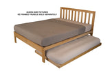 Charleston Twin XL Platform Bed by KD Frames - Unfinished Natural Wood with Slatted Headboard KD Frames