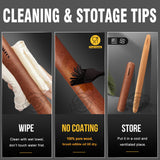 Walfos French Rolling Pin Set - Natural Wooden Rolling Pins (8inch, 15.7inch), Baking Dough Roller for Pizza, Pie, Pasta, Bread, Pastry, No Coating Walfos