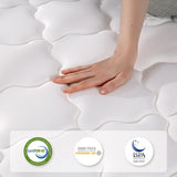 REGOSS Full Mattress, 10 inch Hybrid Full Mattress in A Box, Bonnell Coil Full Size Mattress Medium Soft Feel with High Density Foam for Pressure Relief REGOSS