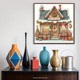 Christmas House Diamond Painting Kits for Adults, 5D Winter Diamond Art Kits for Adults Beginners, DIY Full Round Drill Diamond Dot Painting Gem Art Kits for Adult, Home Wall Decor 13.8x13.8 Inch LKHMVCA