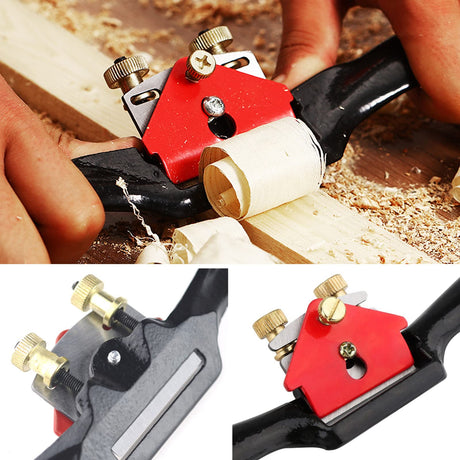 JJYHEHOT 9'' Adjustable SpokeShave with 4 Blades, Home Woodworking Hand Planes, Portable Smoothing Planes Tool for Wood Craft, Wood Craver, Wood Working JJYHEHOT