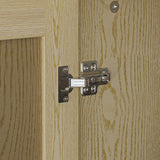 Hitow Ratten Wardrobe Armoire Closet, 6 Door Rattan Closet Wardrobe Cabinet with 2 Drawers & Hanging Rod, Storage Wardrobe Armoire Dresser for Bedroom Organizer (63" W x 19.7" D x 70.9" H) Hitow