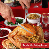 Cushore Cordless Electric Knife Rechargeable with 2 Set of 8 Fully Serrated S.S. Blades, Multi Function for Turkey Knife, Portable Carry Case for Fishing, Filleting, and Outdoors (Red) Cushore