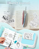 Sticker Printer - Printpods Mini Printer with Stickers, Print Pod, Bluetooth Inkless Printer, Sticker Maker, Portable Thermal Printer for iphone, Impresora Portátil for Notes, Journal, DIY, Kids Gift Anycash