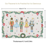 Christmas Placemats Set of 4, 12×18 Inch Xmas Linen Fabric Table Mats for Party Kitchen Dining Decoration Grtfcolr