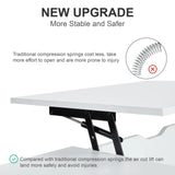 SANODESK 39" Wood Lift Top Coffee Table with Hidden Compartment and Storage Shelf for Living Room, Reception Room, White SANODESK