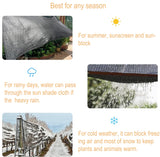 90% Shade Cloth for Garden, 10ft x 10ft Outdoor Shade Fabric Mesh Tarp with Grommets, UV Resistant Sun Shade Netting for Plants, Pergola Cover, Patio, Privacy Fence, Backyard, Greenhouse Flscnoe