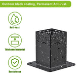 Insaga Decorative 4x4 Post Base for Concrete, 4x4 Post Bracket with 4MM Thickness Base, Deck Post Brackets 4x4 (Inner Size 3.6'' x 3.6'') for Deck Post Base, Porch Railing Post Holder (Set of 4) Insaga