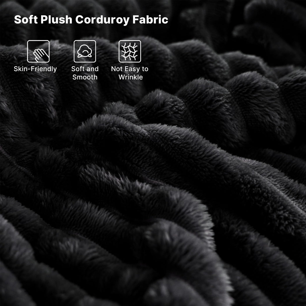 Yomsum 110'' Black Sectional Couches for Living Room with Double Layer, Oversized 4 Seater Boneless L Shaped Cloud Couch Plush Corduroy Sofa, No Assembly Modular Sectional Sofa Bed with Ottoman Yomsum