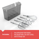 BLACK+DECKER 5-Speed Hand Mixer, 250-Watt for mixing batters, doughs, spreads & more, Turbo Boost & Prevent Splatter Function, Black BLACK+DECKER