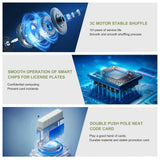 KIMOHOME Automatic Mahjong Table Foldable 44mm Tiles with Wheel with 2 Sets of Numbered Tiles (Blue & Green) Suitable for 152 Tiles Chinese, Filipino and American Style Mah Jong KIMOHOME