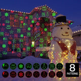 Christmas Projector Lights Outdoor Holiday Laser Lights Landscape Spotlight Red and Green Star Shower with 360 Accessibility Wireless Remote Christmas Decor for Xmas Party Outdoor Garden Patio Wall Y YUEGANG