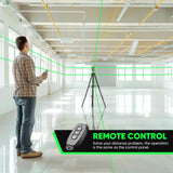 Laser Level 360 Self Leveling with Tripod, Elikliv 4D Laser Level, 165Ft Green Laser Level Lines Tool, 4x360° Cross Line Laser for Construction, Floor Elikliv