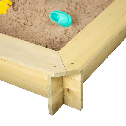 TP Toys, Wooden Sandpit with Sun Canopy, Large Outdoor Play Area with Canopy for Shade, Premium Sand Pit for Kids, Ideal for Gardens, Parks and Playgrounds, 118 x 118 x 120cm, Ages 2 Years+ - WoodArtSupply