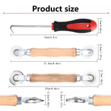 Zxglxinyao Screen Repair Tool, 3 Pcs Window Screen Rolling Tool, Metal/Nylon Window Screen Spline Roller Tool, Screen Roller with Bearing for Install/Repair/Replace Window Screens, with Removal Hook Zxglxinyao