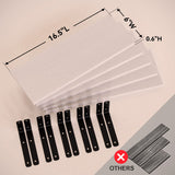 RICHER HOUSE Floating Wall Shelves, Rustic Wood Bathroom Shelves Set of 5, Farmhouse Style Shelf for Décor, Hanging Bedroom, Storage, Kitchen, Living Room - White RICHER HOUSE