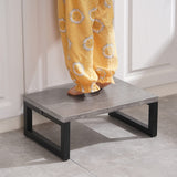 Snughome Wooden Step Stools for Adults Kids, Solid Portable Wooden Bedside Step Stool Adults Hold Up to 350 lb, One Step Foot Stool for Kitchen, Bedroom, Living Room, Bathroom - Self-Assembly(Grey) Snughome