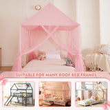 ZRVTM Princess Bed Canopy for Girls - Pink Canopy Princess Castle Dreamy Playhouse Mosquito Net Reading Nook Canopies Play Tent Canopy Bed Curtains for Kids(Twin,Pink), Frame Not Included ZRVTM