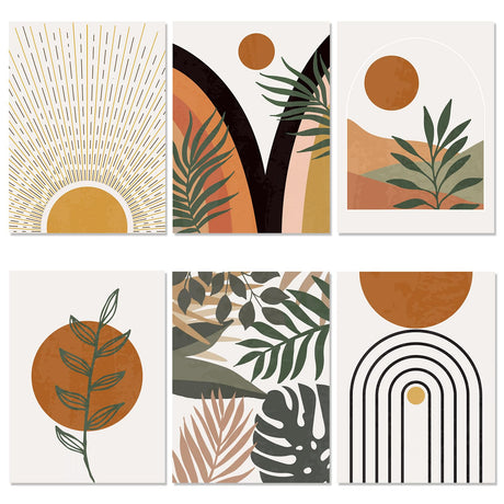 Trandraft 6 Pcs Diamond Art Paintings Kits 12 x 16 Inch Boho Diamond Art Accessories for Adults Gem 5d DIY Crafts Aesthetic Wall Decor for Home Trandraft