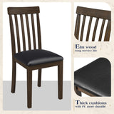 LUXOAK 7-Piece Solid Wood Dining Table Set, 71" Faux Marble Kitchen Table with 6 Chairs, Curved Backrests & PU Cushioned Seats, Perfect for Dining Room & Living Room LUXOAK