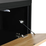 Merax 74.8''-126'' Extendable TV Stand with 3 Tier Bookshelves for TVs up to 110'', Adjustable Entertainment Center with Storage Cabinets, Sliding Tabletop Media Console for Living Room, Black Merax